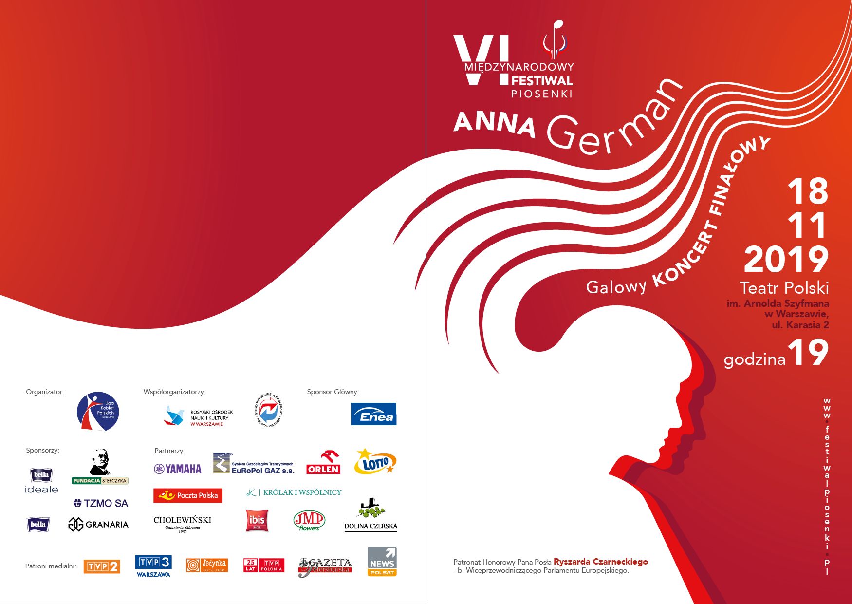 VI международный фестиваль Анны Герман состоится 18 ноября в 19 часов в Польском театре в Варшаве